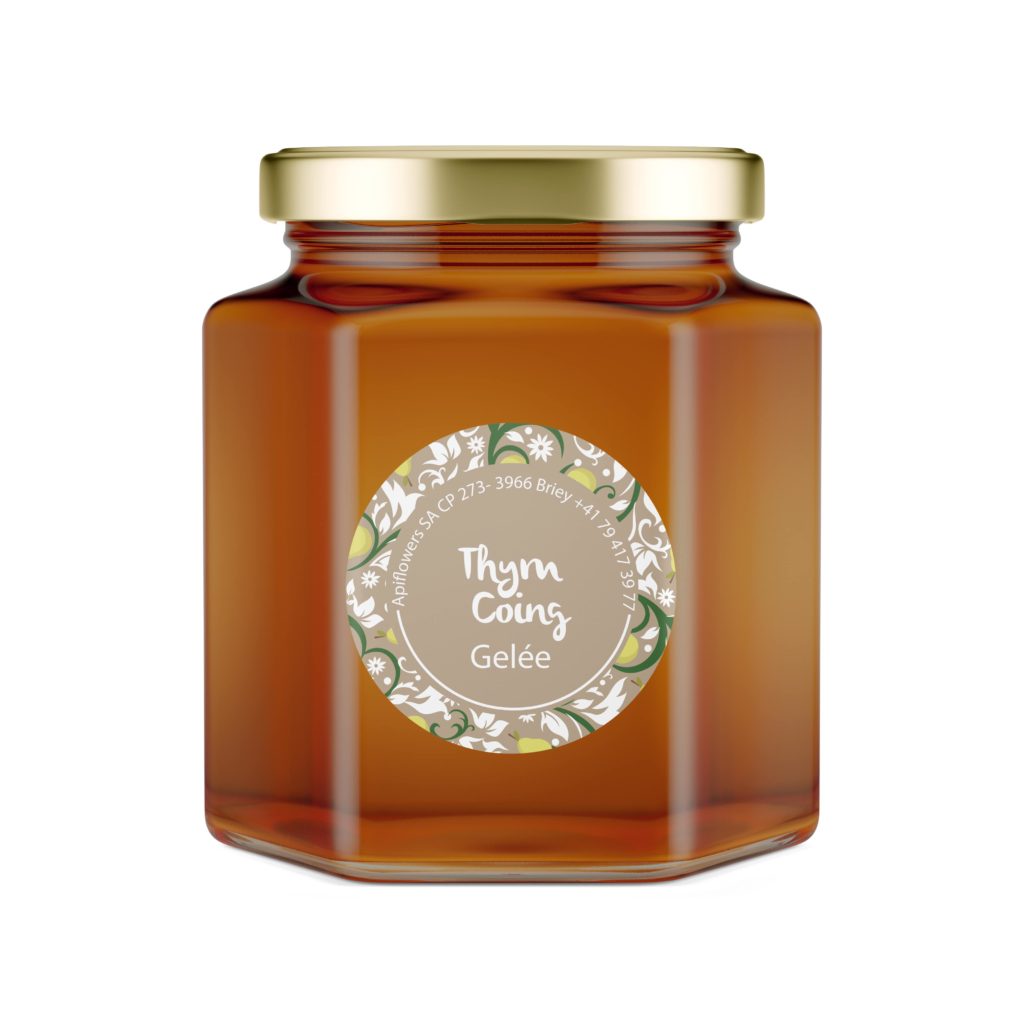 Gelée de thym et coing bio et fait maison - Apiflowers